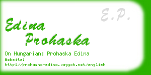 edina prohaska business card